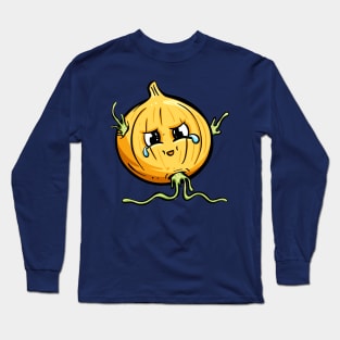 cheeky Onion bulb cartoon character Long Sleeve T-Shirt